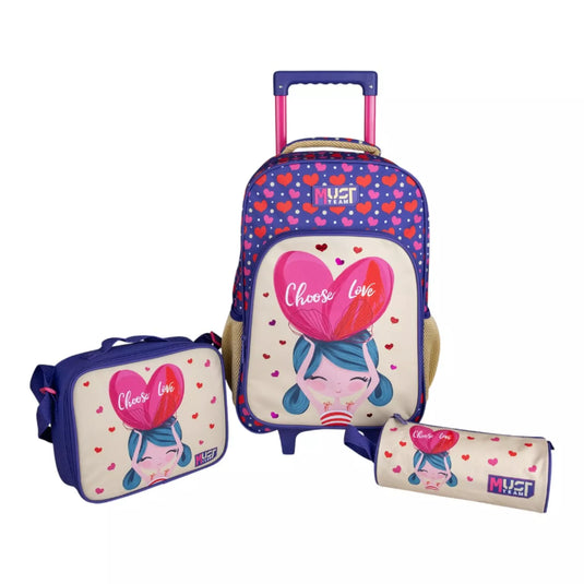 Cartable - Must Trolley 16" Choose Love 3PCS - Niveau CP